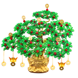 手工串珠发财树材料包制作摆件招财龙工艺品diy编织成人树脂 配件