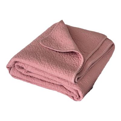 四季通用的素色双面纯棉床盖单件