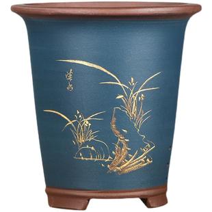 宜兴紫砂兰花花盆兰草君子兰大花惠兰吊兰蝴蝶兰花盆大号陶瓷特价