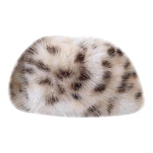 博主fever同款豹纹帽子保暖加厚水桶帽显脸小百搭毛茸茸渔夫盆帽