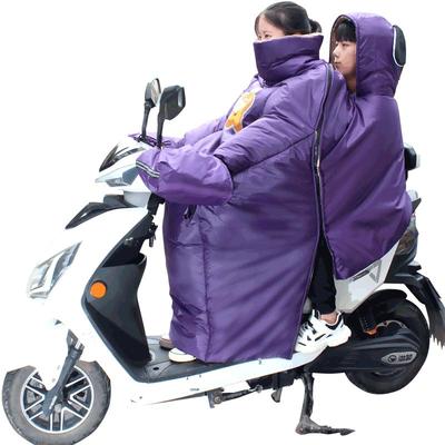 骑车挡风被加绒冬季后座二宝全包