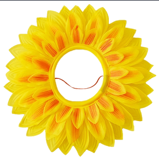 运动会开幕入场式道具方阵头饰露脸葵花帽子向日葵头套太阳花脸套