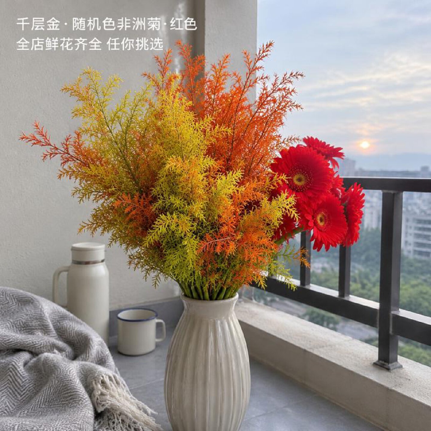 云南千层金非洲菊红色木本花材昆明直发鲜切花配花水养花家居水插