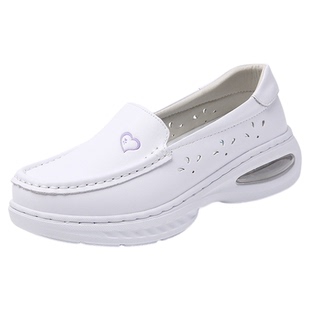 医院专用护士鞋软底透气不累脚女冬防滑防臭足弓支撑增高上班白色