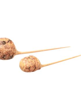 天然竹根满钉把玩件茶针