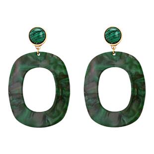 翡翠绿气质复古耳环女轻奢小众高级感港风耳饰ins高冷欧美耳钉