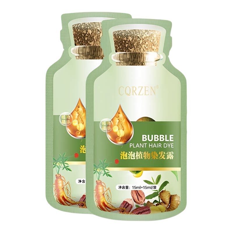 CQRZEN植物泡泡染发膏可盖白