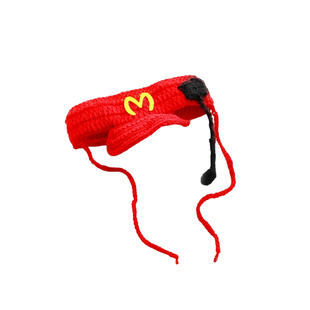 猫咪搞笑围脖工作服可爱麦门帽子M记服务生变装宠物K记围嘴围兜