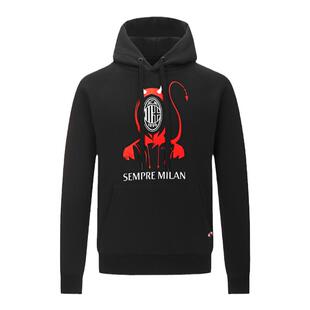 AC米兰恶魔系列 恶魔人火苗黑色长袖卫衣秋冬款