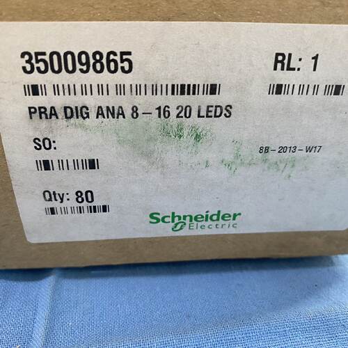 议价施耐德PRA DIG ANA 8-16 20 LEDS电子元件350098685电路板电