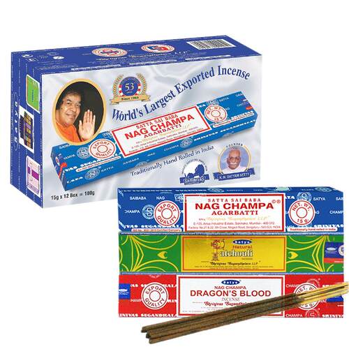 SATYA线香印度赛巴巴真理香 SAIBABA NAG CHAMPA黄花香Jennie同款