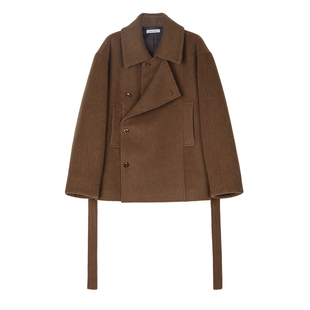 MRS Studios 定织羊驼毛LM风设计款宽松双排扣长/短款大衣外套