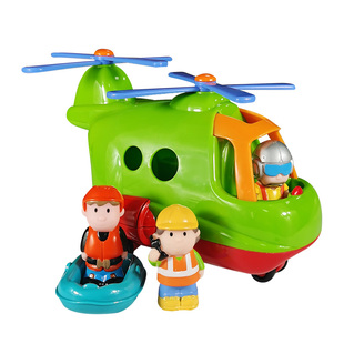 KDT儿童惯性救援直升机模拟过家家仿真声光宝宝飞机趣味玩具1-6岁