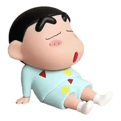 蜡笔小新手机支架懒人手办摆件