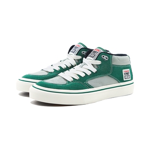 VISION官方 CONCAVE苔藓绿经典街头中帮复古翻毛皮滑板鞋男女