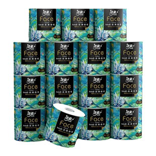 洁柔油画卷纸有芯卷筒纸加厚200g16卷卫生纸巾家用纸整箱装实惠装