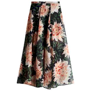 HM半身裙冬季流行舒适精纺中长半身裙1291709