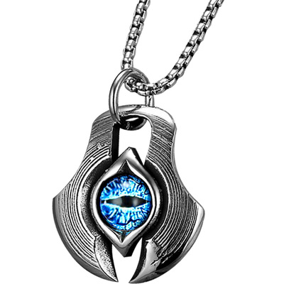 蝎子恶魔之眼男个性吊坠项链朋克
