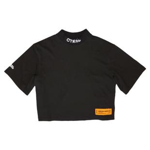 美潮Heron Preston短袖t恤半高领俄文字母刺绣潮款高街短袖T恤女