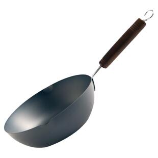 日本原装summit铁流窒化铁锅深型小炒锅辅食锅平底小锅无涂层24cm