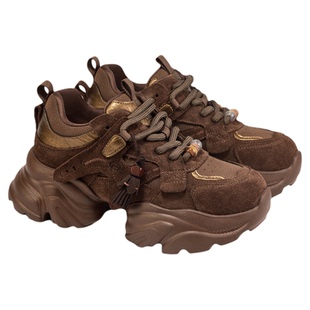 fed复古老爹鞋秋季新款女鞋增高厚底鞋拼接休闲鞋女S0916-ZCA550