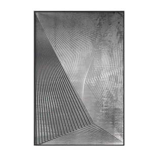 黑白装饰画客厅沙发背景墙上面的线条抽象极简工业风入户玄关挂画