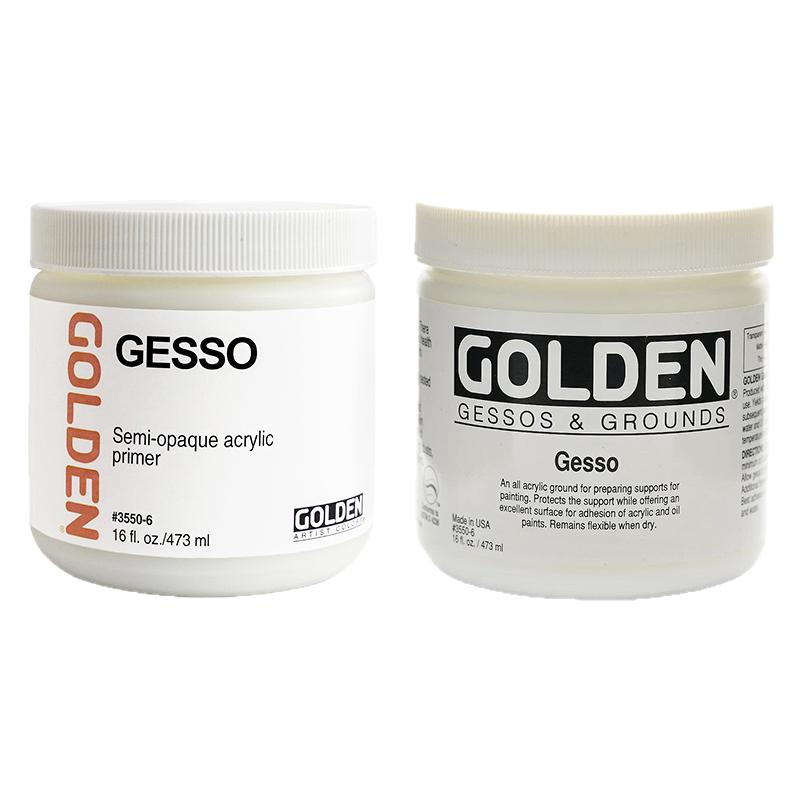 高登石膏底料GESSO 3550白/黑色丙烯底涂 银尖笔/数码/色粉笔底料