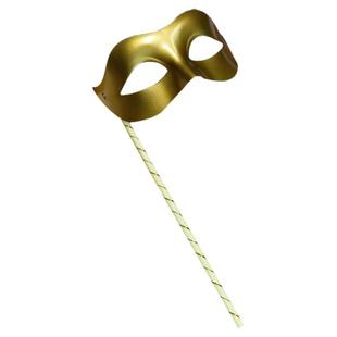 万圣节面具舞会黑色假面男士帅气古风面罩公主高档手持面具半脸