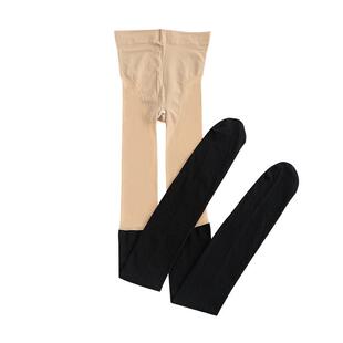 Enjoy it拼接丝袜女春秋假小腿光腿神器JK裤袜秋冬季假过膝连裤袜