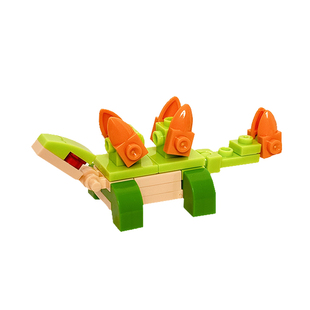 Bros Block国产积木恐龙时代迅猛龙小颗粒拼装玩具霸王龙男孩礼物