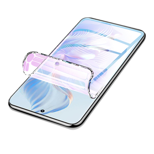 闪擎适用荣耀80水凝膜防指纹80se手机膜80gt高清抗蓝光honor80pro/直屏版钢化膜全屏覆盖全包软膜防摔保护por