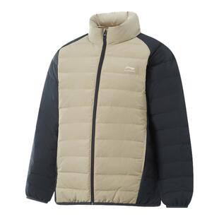 李宁官方旗舰正品男大童儿童舒适立领保暖防风短款排骨羽绒服外套