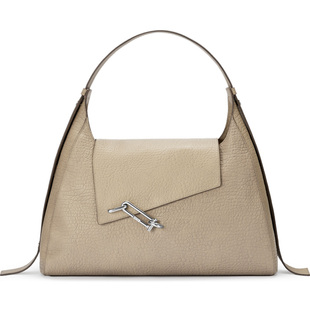 TADFAB包包锁扣设计新款hobo包大容量通勤牛皮单肩斜挎包包女