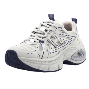 富丽2025春新款女鞋厚底阿甘鞋轻便透气系带休闲鞋老爹鞋女128-9