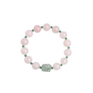 春桃~天然粉水晶串珠手串新中式国风原创手作手链甜美小清新手饰