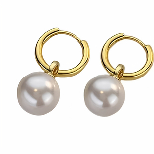 珍珠耳环s999银针轻奢小众高级感法式耳饰女新款爆款耳坠耳圈