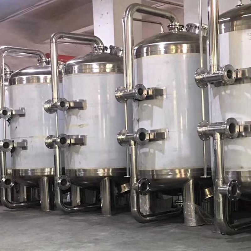 涉水批件不锈钢活性炭过滤器304河水泥沙反冲洗石英砂机械过滤器