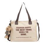 帆布单肩包包大学生上课托特包大容量手提包外出游玩小众斜挎女包