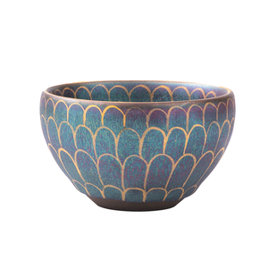 楼兰博物馆文创莲境描金禅定杯建盏茶盏窑变主人杯高端礼品