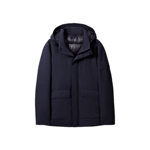 【抑菌白鹅绒】2025秋冬新款男士格雷系中长款保暖羽绒服外套男