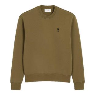 【季末甄选】Ami Paris 男士黑色ADC针织套头衫 爱心圆领卫衣