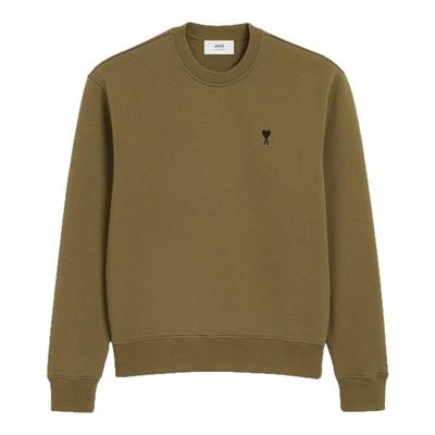 【季末甄选】Ami Paris 男士黑色ADC针织套头衫 爱心圆领卫衣