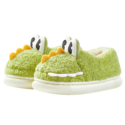 宝宝棉鞋男童冬季室内加绒保暖幼儿拖鞋2岁3儿童棉拖鞋包跟家居鞋