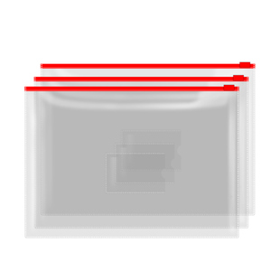 100个装透明塑料PVC拉链文件袋 加厚防水票据自封袋定制印logo