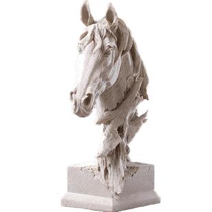 北欧美式创意马头摆件家居饰品工艺品客厅酒吧玄关小摆设艺术品