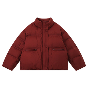 布丁哈鲁童装冬装儿童保暖外套2025新款女童三防羽绒服短款加厚