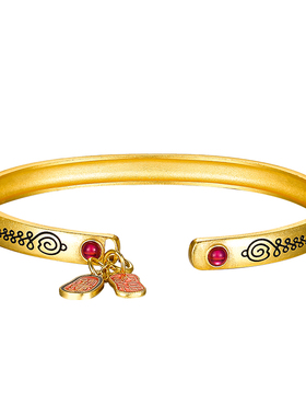 925纯银国风吉言纳福手镯