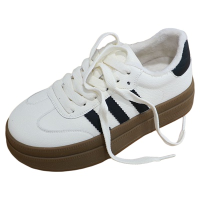 诗路花语加绒德训鞋厚底休闲板鞋