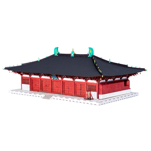 佛光寺东大殿唐代山西古建筑模型纸玩榫卯拼装积木黑神话悟空取景