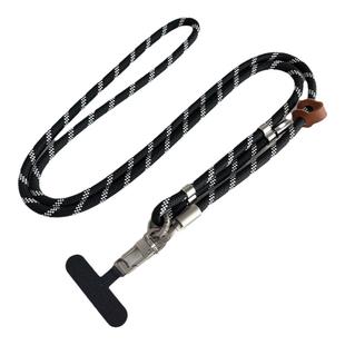 黑灰色可调节手机挂绳高级感哑光金属挂扣斜挎可背户外登山绳子挂脖式防盗防丢电话绳包包男百搭带子链夹片壳